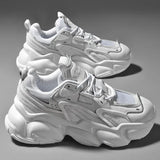 Summer Chunky Sneaker Women Couple Running Shoes Men Breathable Mesh Sports Shoes Thick Sole Walking Shoes Zapatillas