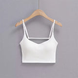 Zingj Fashion Women's Fashion New Fashion French Sweet And Spicy Leisure Sports Be Careful With Chest Cushions Exposed Back Suspenders
