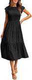 Trendy Flounced Sleeve Pleating Short-sleeved