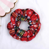 Elastic Christmas Scrunchie Hair Rubber Bands Accessories Gum Bronzing Hair Rope Ponytail Holder Headdress
