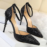 Shoes Heels 2022 New Woman Pumps Sequins High Heels Women Shoes Fashion Ladies Shoes Gold Sliver Stiletto Heels