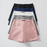 Zingj New Shorts Female Spring And Autumn High Waist Show Thin Casual Black Wide-Leg Suit A-Word Pants Wearing Spring And Autumn Boots