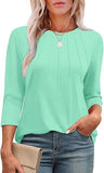 2025 New Fashion Casual Roll Collar Seven-Sleeve Top Bottom