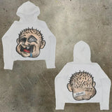 Men's Hoodie Y2K Original Hip-Hop Cartoon Graphic Print Pullover Fashion Leisure Loose Sports Shirt