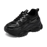 Zingj Bottom Fashion Dad Shoes Female Style 2024 New Autumn Breathable Increase Climax Retro Small White Casual Sports Shoes