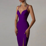 Bandage Dress 2022 Summer Purple Elegant Dresses for Women Black White Sexy Evening Party Club Dress Bodycon High