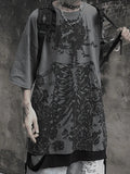 Men's Rose Skull Print Tee- Outfit