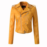 Women Wine Red Faux Leather Jackets Lady Pu Leather Jacket Bomber Motorcycle Biker Pink Black Outerwear With