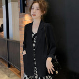 Zingj Chiffon Small Suit Coat Female Spring Summer New Korean Version Loose Design Sense Leisure Bask In Jacket