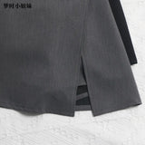 Irregular A-Word Fork High-Waist Skirt Short Skirt Women's Korean Dress Dress Dress