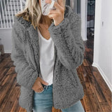 new women's hooded woolen fleece autumn and winter