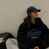 Women All-match Plus Velvet Vintage Female Pockets Draw String Hoodies women Leisure Fashion Spring College