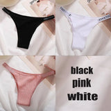 Panties Cotton Briefs Female Underpants Sexy Thong Pantys Underwear Solid Color Intimates Lingerie For Women