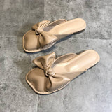 Half Slippers Women Summer Wear 2025 New East Gate Fashion Ugly Bow Flat Cool