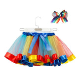 New Tutu Skirt Baby Girl Clothes 12M-8Yrs Colorful Mini Pettiskirt Girls Party Dance Rainbow Tulle Skirts Children
