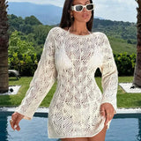 Beach Shirts Knitted Long-Sleeved Bikini