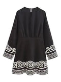 Spring New Women's Loose Thin And Freg Embroidery Dress Style Three-Dimensional