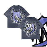 T-Shirt Men's Hip Hop Animation Exaggerated Printed T-Shirt Super Big Goth Harajuku Street Clothing Casual