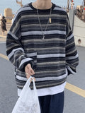 Men's Pocket Striped Knit Sweater- Outfit