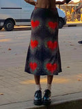 Tie-Dye Heart Wrap Midi Skirt- Outfit