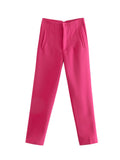 Workplace Women's Display High Waist Waist Suit Trousers 38 Color Reduced Age And Ankle