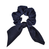 Chiffon Bowknot Elastic Hair Bands For Women Girls Solid Color Scrunchie Headband Hair Ties Ponytail Holder Hair