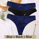 Cotton G-String Seamless Thong Women Transparent Heart Low Waist Panties Ladies Underwear Panty Comfortable