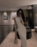 New Bodycon Midi Dress Women Backless Summer Sexy Club Dresses Elegant Sleeveless Spaghetti Strap Party