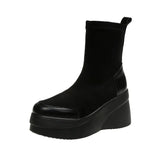 New Elastic Socks Boots Boots Fashion Boots Women's Shoes Platform Leisure Middle-Aged Mother Martin