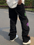 Men's Multi Pocket Printed Cargo Jeans- Outfit