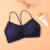 Teenage Girls Seamless Cross Beauty Back Bottom Wrapped Chest Sexy Tube Top No Steel Ring Anti-glare Girl
