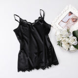 Silk Tank Top 2021 Women Sexy V Neck Basic Tops Blusas Casual Womens Vest Lace Camisole Crop Tops Plus Size Female
