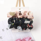 Set Scrunchies Hair Ring Candy Color Hair Ties Rope Autumn Winter Women Ponytail Hair Accessories 4-6Pcs Girls Hairbands