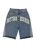 New Fashion Men's Fry Street Loose Five-Cent Pants Fashion Trend Brand Retro Letter Denim