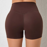 Zingj Hip Lift Yoga Shorts Stretch High-Waist Running Fitness Shorts Tight Seamless Sports Shorts Women-Outfit