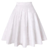 Floral Print 60s 50s Retro Vintage Skirt Rockabilly High Waist Big Swing Pinup Skater Harajuku A Line Midi Women's