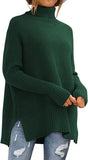 Zingj Autumn / Winter Turtleneck Sweater Female Lazy Wind Bat Sleeve Loose Fashion Head Sweater-Outfit