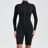Zingj Long Sleeve Joined Suit Dance Fitness Sports Joined Suit Belly Tight Yoga Suit 51002-Outfit