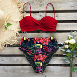 Bikini 2021 Female Swimsuit Women Swimwear Thong Push Up Bikinis Set High Waist Swimming Suits Ruffled Bathing