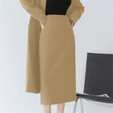And Long Coffee Dress Women's Summer Open Skirt One High-Waisted Skirt Bag Hip Skirt Suit