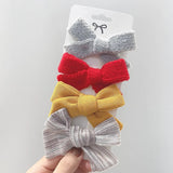 2021 New Sweet Leopard Printed Hair Clips For Cute Girls Bowknot Barrettes Safty Hairpin Headwear Kids Hair