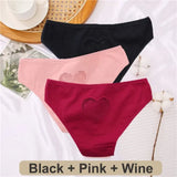 Cotton G-String Seamless Thong Women Transparent Heart Low Waist Panties Ladies Underwear Panty Comfortable