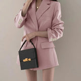 Zingj Jacket Female Spring Dress 2024 New Ins White Student Black Cardigan Loose Korean Version Autumn Spring