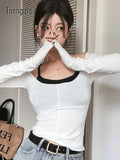 Y2k Harajuku T Shirt Women Long Sleeve Vintage Two Piece Tops Fairycpre Grunge Tops Retro Tee Tops Spring Summer