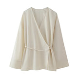 Women's 2025 New Double Flamingo Comfortable Linen And Suit Dress + Pants Set
