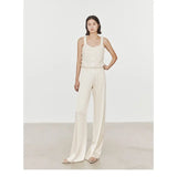 Wide Leg Pants Female Summer High Waist Hanging Feeling Pants Female Spring And Autumn Straight Tube Casual Floor Trousers Cloud