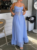 Cami Tie Up Top And Maxi Skirt Set-Outfit