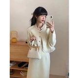 Korean Drama Floral Two Piece Dress Set Career Stylish 2023 Autumn New Neutral Mature Ins Style Women Office Fashion