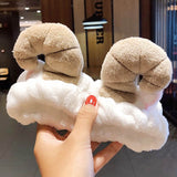 Face Hair Holder Hairbands Soft Warm Coral Fleece Bow Animal Ears Headband For Women Girls Turban Fashion Hair