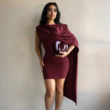 2025 New Hanging Neck Neck Bare Back Clothes Sexy Bag Hip Skirt Suit
